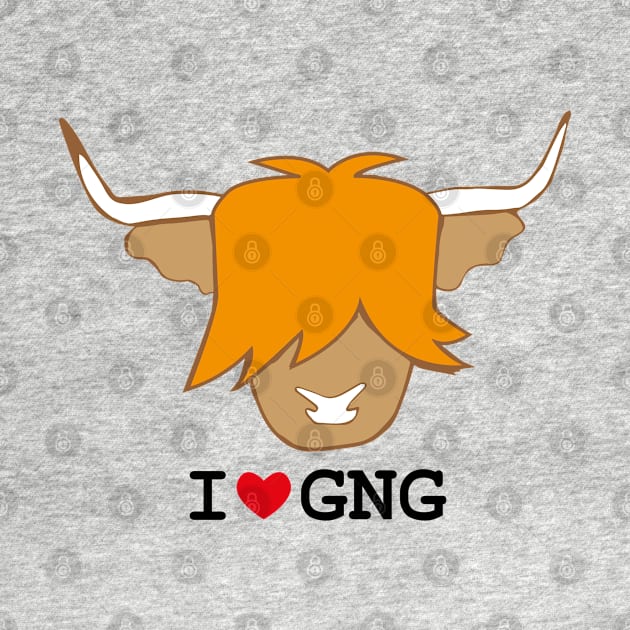 Scottish highland cow - I love GNG - I love ginger by ayelandco